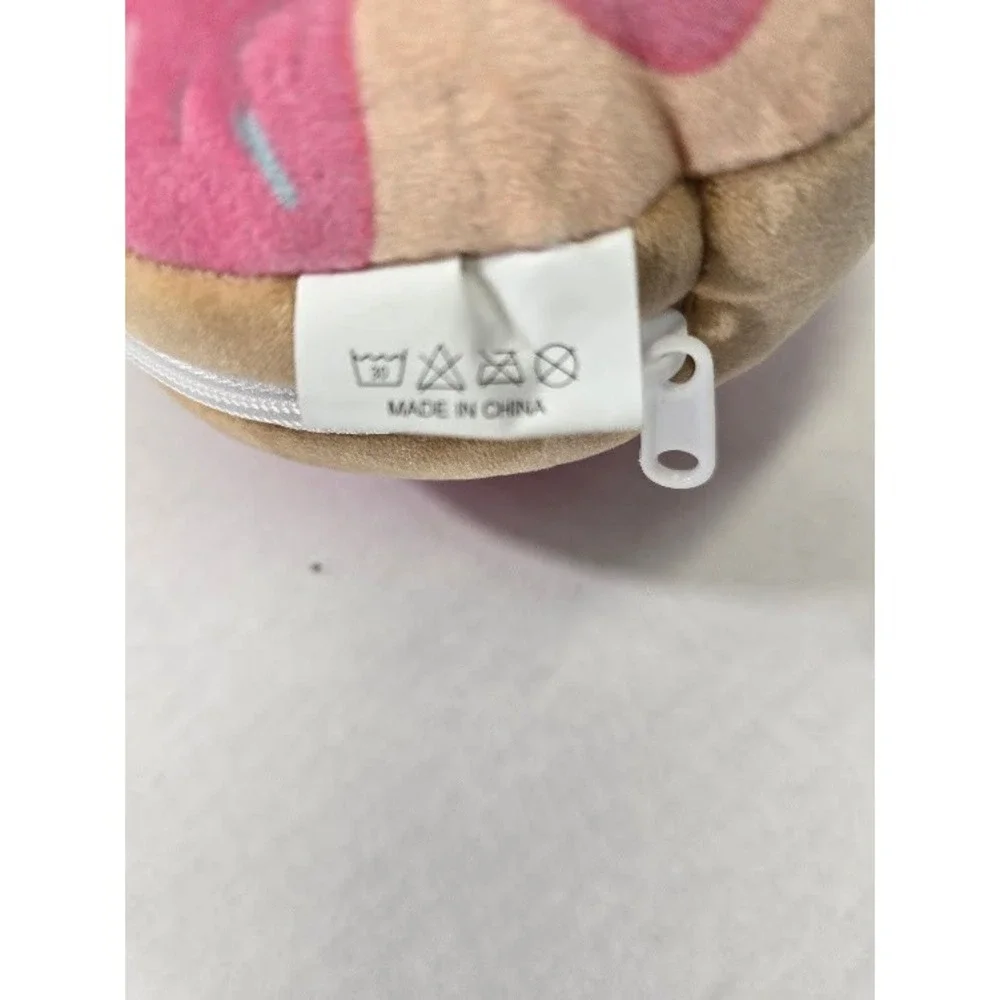 Travel 2-in-1 Pillow Eye Mask Kids Pink New Donut Plush Clip On Accessory